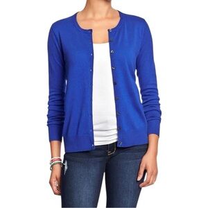 NWT By Design Royal Blue Button up Cardigan Sweater XL